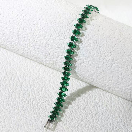Marquise Emerald Cartier-Inspired Tennis Bracelet