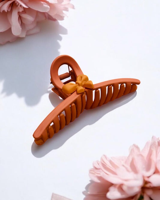 Pastel Bow Charm Claw Clips
